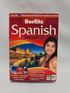 PC/Mac Learn Spanish Berlitz Spanish Premier Software Audio CDs iPad See Pics - Picture 1 of 17