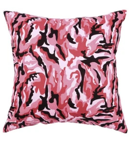 Pink Camouflage Throw Pillow Cover Red Camo 14" x 14" - Picture 1 of 1