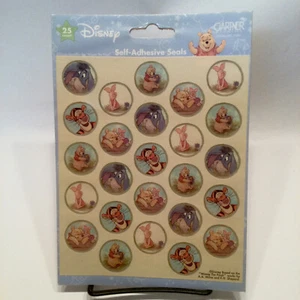 Disney Winnie the Pooh Self-Adhesive Seals Stickers  25 Eeyore New Piglet Tigger - Picture 1 of 4