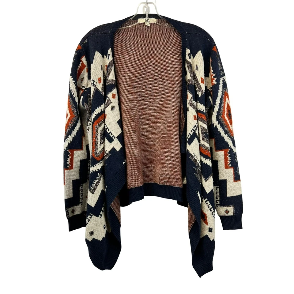 Cárdigan Ya Los Angeles para mujer estampado suroeste frente abierto metálico talla única Foto 1 de 4