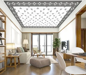 3D Simple Gray G4210 Ceiling WallPaper Murals Wall Print Decal Deco Erin 2023 - Picture 1 of 5