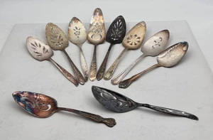 Lot of 10 Assorted Used Silverplate Pie Servers - Lot#105 - Picture 1 of 4