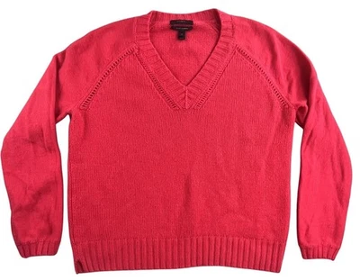 Suéter J Crew Para Mujer Mediano Italiano Cachemira Cuello en V Pullover Ligero Suave Foto 1 de 4