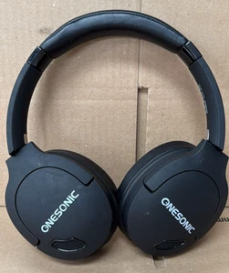 ONESONIC Noise Cancelling Headphones, High Definition Audio, Built in Mic, Black - Picture 1 of 12