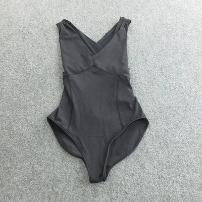 Lululemon Swimsuit One Piece Womens Black Crisscross Back V Neck Lined Athletic - Image 1 of 4