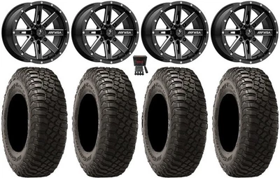 MSA Milled Boxer 14" UTV Wheels 29" BFG KM3 Tires RZR XP 1000 / PRO XP - Image 1 of 4