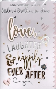 Sister And Brother In Law Wedding Anniversary Card Special Couple 7"x5" - Picture 1 of 4