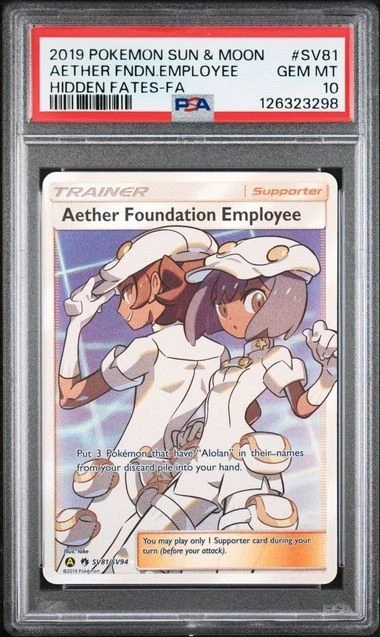 Aether Foundation Employee - SV81/SV94 Hidden Fates: Shiny Vault PSA 10 GEM MINT - Image 1 of 1