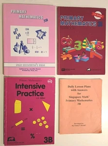Primary Mathematics 3B Bundle 4 Books Singapore Math Homeschool Curriculum Lot - Imagen 1 de 2