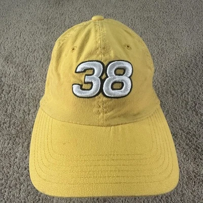 NASCAR 38 шляпа крышка ремень назад мужской один размер желтый Auto гонки надпись NASCAR - Изображение 1 из 4