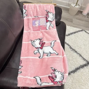 Disney Aristocats Marie Pastel Pink Throw Blanket 50” x 70” Pink NWT - Picture 1 of 4