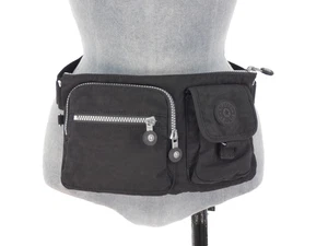 Kipling Bum Waist Bag Black Presto Up Fanny Pack Travel Nylon - Picture 1 of 16