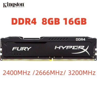 Kingston HyperX FURY DDR4 8 GB 16 GB 2400 2666 3200 DIMM memoria RAM desktop 288 pin