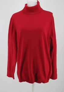 Talbots Sweater Womens 3X Red Turtleneck Long Sleeve Pullover Cozy Preppy New - Picture 1 of 8
