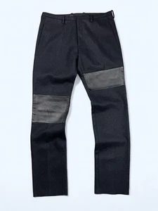 Neil Barrett Woll Leder Patch Hose Gr. 48 Made in Italy - Bild 1 von 16