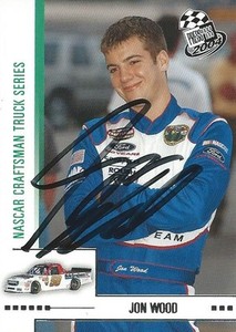JON WOOD AUTOGRAPHED SIGNED 2004 PRESS PASS RACING NASCAR PHOTO TRADING CARD #56
