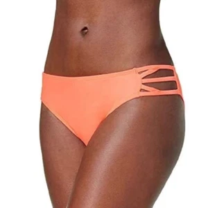California Waves Strappy Hipster Bikini Bottoms Coral XS XSmall NWT - Picture 1 of 2