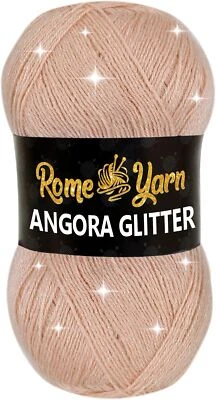 Angora Glitter Garn | #2 Fine Sport USA 4 ply UK | Metallic-Wolle | Glitzernd... - Bild 1 von 4