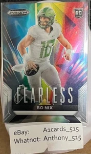 Bo Nix - 2023 Prizm Draft Picks Fearless Rookie #F-BN - Oregon Ducks - Picture 1 of 3