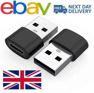 Pack of 2 - 30w Fast Charging Type C Adapter Type-C USB C Female to USB 2.0 - Picture 1 of 4