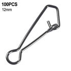 Reliable Stainless Steel Fishing Swivels Hooked Fishing Snaps 100pcs Pack