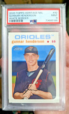 2020 Topps Heritage GUNNAR HENDERSON White Border PSA 9 Mint Minor League /50