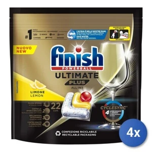 4X Finish Dishwasher Tabs 22 Pcs. Ultimate Plus Lemon - Picture 1 of 3
