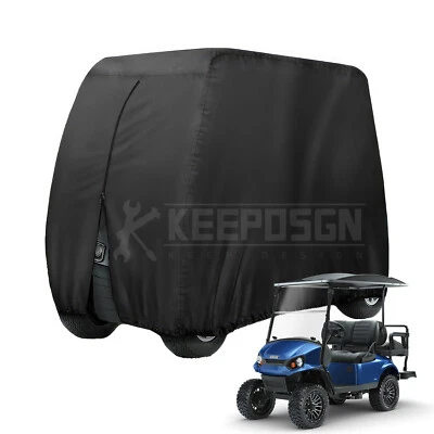 Cubierta de carro de golf para EZ GO TXT Express S4 RXV EX1 4 pasajeros impermeable y cremallera Foto 1 de 4