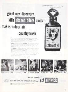 PRINT AD Air Wick Chlorophyll Air Freshener 1945 10.5x13 Kitchen Odors - Picture 1 of 1