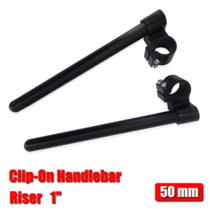 50mm 1" Raised Clip-On Handlebars For Suzuki GSXR600 94-96 04-14 /GSXR750 93-14 - Picture 1 of 5