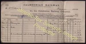 1901 DUMFRIES STATION, Caledonian Railway Company,  Carriage waybill - Picture 1 of 1