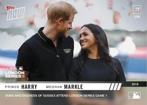 2019 TOPPS NOW #448 PRINCE HARRY AND MEGHAN MARKLE LONDON SERIES GAME 1 - Bild 1 von 1
