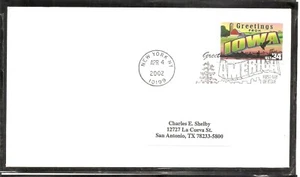 US SC # 3575 Greetings From America FDC - Iowa - No Cachet - Picture 1 of 1