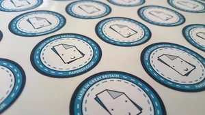 400 x 40mm Diameter Printed Stickers - Custom Logo - Postage labels-Personalised - Picture 1 of 6