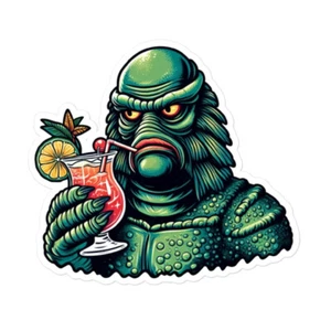 Lagoon Vibes Creature Sticker Vinyl Decal - Picture 1 of 4