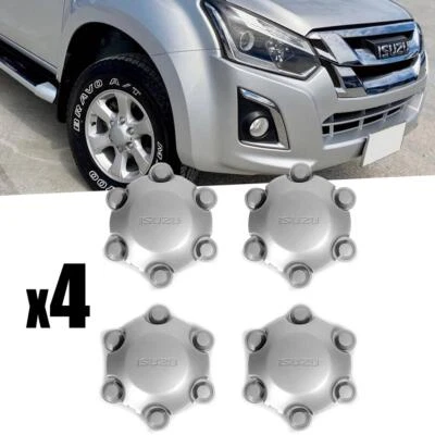 FOR ISUZU D-MAX PICKUP BLUE POWER 2016 - 2017 4PCS WHEEL CAP COVER GREY 6 HOLES - Image 1 of 4