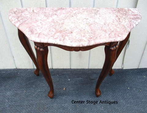 63399  Marble Top Console Table Hall Stand Cover