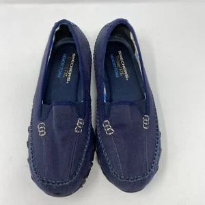 Mocasines cómodos Skechers Biker Motoring para mujer azul espuma viscoelástica talla 7 49020 - Imagen 1 de 10