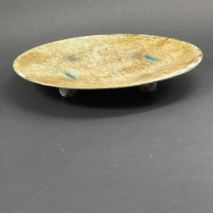 Large Plant Holder, Flat Turquoise/black Metal Base. - Picture 1 of 5