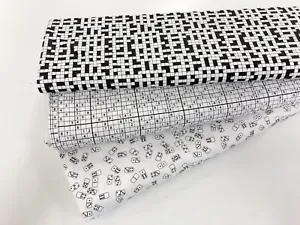 Game Fabric Cotton Crossword Book Sudoku Dominoes Dressmaking Craft Material
