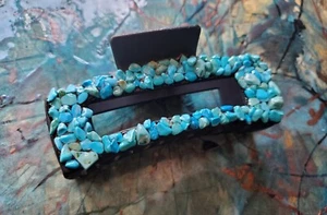 Faux turquoise stone western hair Claw Clip, Western hair accessories, - Picture 1 of 4