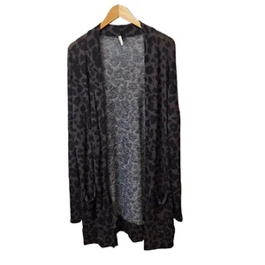 Beeson River Plus 3XL Cardigan vorne offen Leopardenmuster Staubtuch halbtransparent Netz - Bild 1 von 9