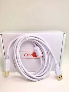 Cable USB 2.0 de alta velocidad blanco de 8 pies OMNIHIL para impresora Brother - MFC-J5855DW - Imagen 1 de 1