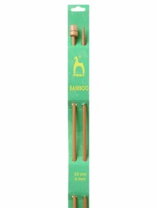 Agujas de tejer de bambú pony 13" madera puntiaguda de un solo extremo 33 cm - Imagen 1 de 16