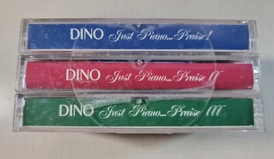 DINO CASSETTE TAPE LOT - PRAISE 1 + PRAISE 2 + PRAISE 3 (DCK ENTERPRISES) 2001 - Image 1 of 4
