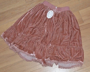 Petite Amalie Girls Pink Blush Velvet Skirt Size 8 New NWT $150 Petticoat - Picture 1 of 7