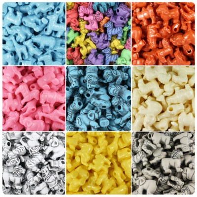BeadTin Safari Animal Mix Pony Beads (2oz) - Style choice