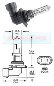 Ring R9005 12V 60W HB3 P20D rechtwinkliger Sockel Halogen Scheinwerfer Birne - Bild 1 von 1