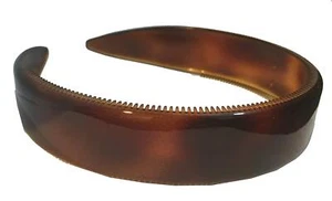 Diadema para el cabello de celuloide con cáscara de tortuga extra ancha francesa para mujer - Imagen 1 de 8