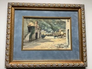 Maude Parker Aquarell ""Hafenansicht"" britischer Künstler - Bild 1 von 12